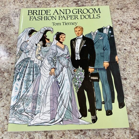 Vintage Bride and Groom paper dolls by Tom Tierney - Picture 1 of 3